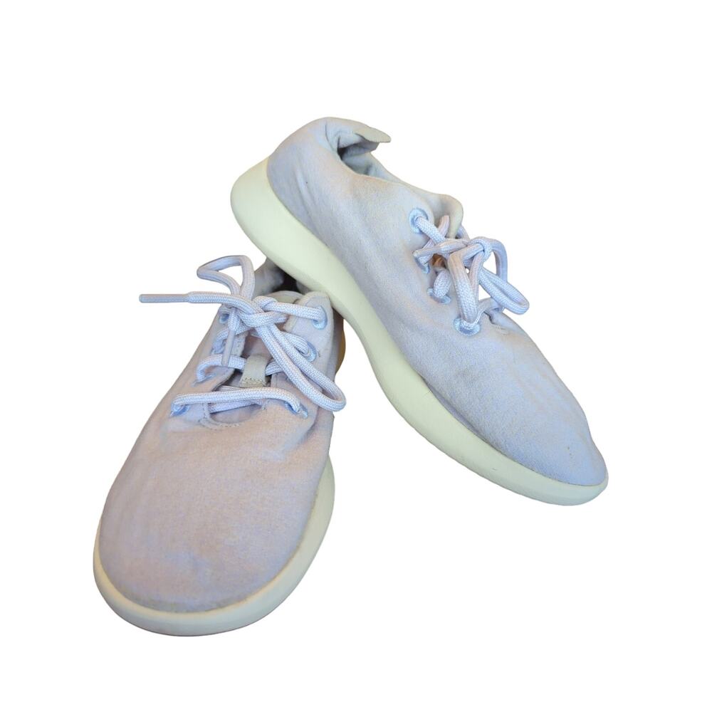 Allbirds Wool Runners Light Blue Lace Up Sneakers Womenβs 8 - Picture 1 of 10